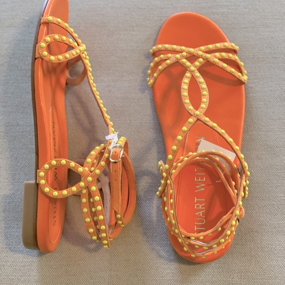 STUART WEITZMAN  Leya Beaded Leather Sandal - Women’s Size 6.5 - NEW IN BOX - Picture 6 of 8